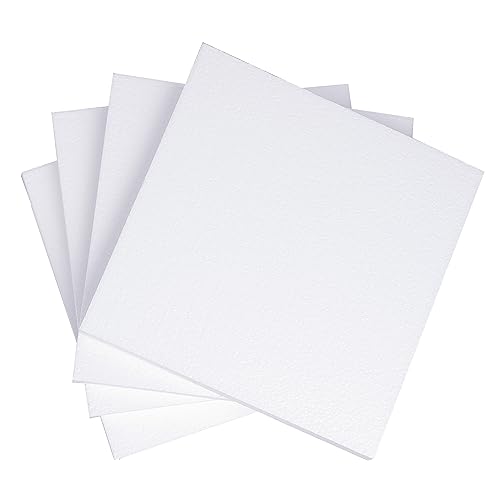 Silverlake 10x10x1 Craft Foam Squares for Styrofoam Board Projects (4-Pack) - size: 10x10x1in 4pcs