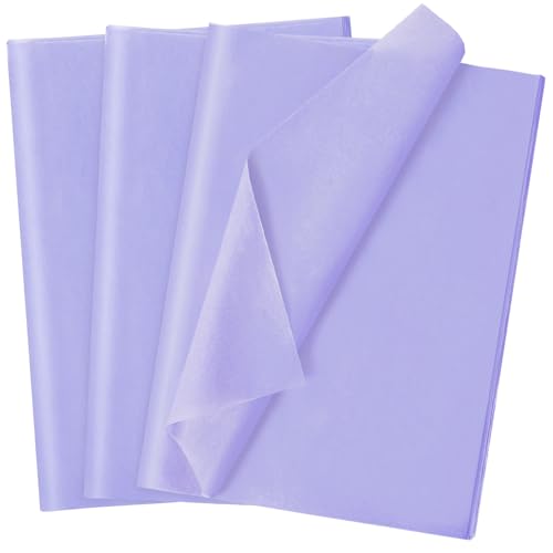 120 Sheets 20"X14" Tissue Paper for Gift Bags Wrapping, Light Purple Art Tissue Paper Bulk for Weddings Birthday Party Crafts Decoration - color: Light Purple
