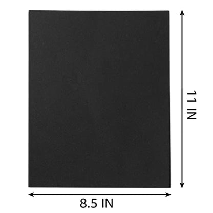 30 Sheets Cardstock Paper 8 1/2 x 11 Inches, Black | For Crafts and Invitations - color: Black