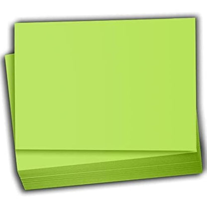 Hamilco Colored Scrapbook Cardstock Paper 5x7 Card Stock Paper 65 lb Cover 100 Pack (Lime Green) - color: Lime Green