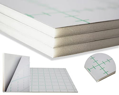 3/16" White 1 Side Self Adhesive Foam Core Boards 8.5x11-25 Pack. Many Sizes Available. Acid Free Craft Poster Board for Signs, Buffered Presentations, School, Office and Art Projects - size: 8.5x11 25 Pack