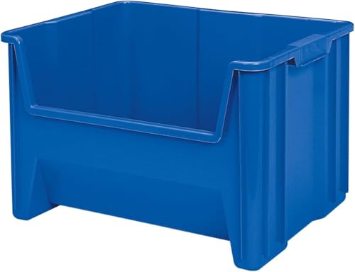 Akro-Mils 13017 Stak-N-Store Stackable Storage Bins, Heavy Duty Garage Storage Containers, Open Front Plastic Organizer for Tools, Shelves, Closet Organizer, 15" x 20" x 12-1/2", Blue, 3-Pack - color: Blue, size: 12.7 Gallons