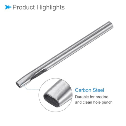Hollow Punch, 3mm x 6mm Hole, 45# Steel Oval Shaped Gasket Tool - (Applications: for Leather DIY Leathercraft Wallet) - size: 3mm x 6mm