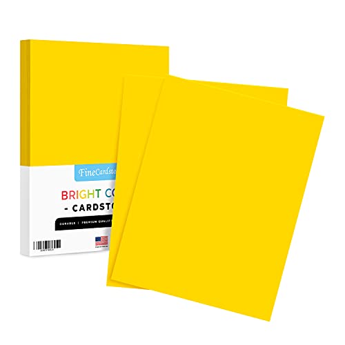 Premium Colored Card Stock Paper | 50 Sheets Pack | Superior Thick 65lb Cardstock, Perfect for School Supplies, Arts & Crafts | Acid & Lignin Free | 8.5 x 11" | Sun Yellow - color: Sun Yellow