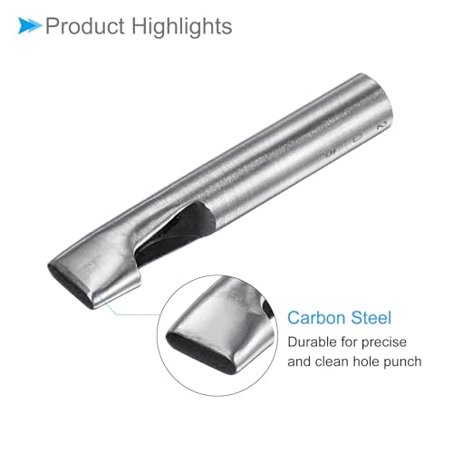 Hollow Punch, 5mm x 20mm Hole, 45# Steel Oval Shaped Gasket Tool - (Applications: for Leather DIY Leathercraft Wallet) - size: 5mm x 20mm