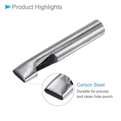 Hollow Punch, 5mm x 20mm Hole, 45# Steel Oval Shaped Gasket Tool - (Applications: for Leather DIY Leathercraft Wallet) - size: 5mm x 20mm