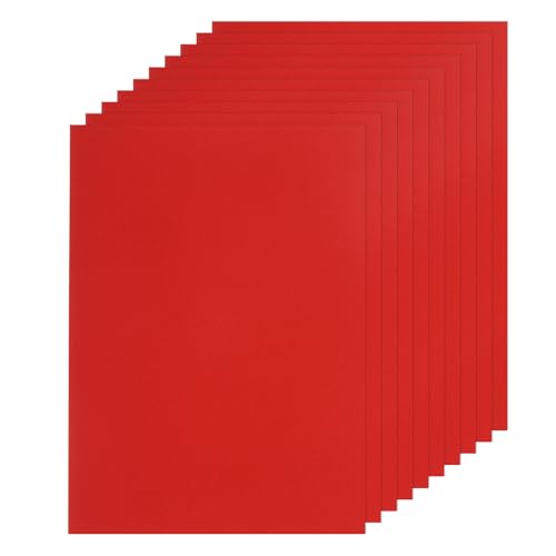 MECCANIXITY 10 Sheet Red Glitter Card Stock, 8"x11" A4 Shimmer Paper,250gsm One-sided Cardstock for DIY Crafts, Scrapbooking, Party Decorations, Invitations - color: Red