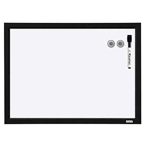 Quartet Magnetic Whiteboard, 17 x 23 inches White Board, Dry Erase Board, Black Frame (MWDW1723M-BK) - color: Black Frame, size: 23"W x 17"H