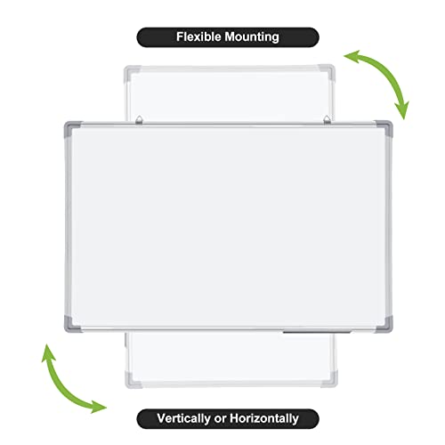 Tinlade 3 Pack Dry Erase Boards, Magnetic Dry Erase White Board Bulk Silver Aluminum Framed Whiteboard Message Presentation Wall Mounted for School Office and Home(36 x 24 Inch) - size: 36 x 24 Inch