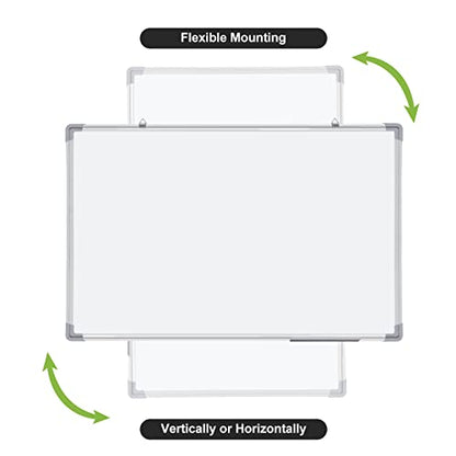 Tinlade 3 Pack Dry Erase Boards, Magnetic Dry Erase White Board Bulk Silver Aluminum Framed Whiteboard Message Presentation Wall Mounted for School Office and Home(36 x 24 Inch) - size: 36 x 24 Inch
