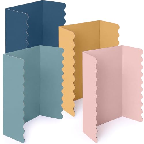 Mooliwe 4 Pack 24 X 16 Trifold Poster Board Tri Fold Poster Boards Foldable Corrugated Business Presentation Display Paper Boards for Science Fair Events, School Projects, Exhibitions - color: Boho, size: 24" X 16"