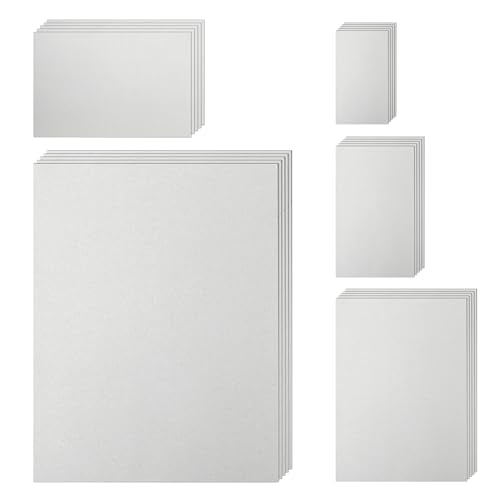 Silunkia 100 Sheets Grey Cardstock 5 Assorted Size Craft Paper, 200gsm/75lb Premium Gray Card Stock Printer Paper for DIY Cards Making, Invitations, Certificates, Festival Blessings - color: Grey, size: 100 Sheets