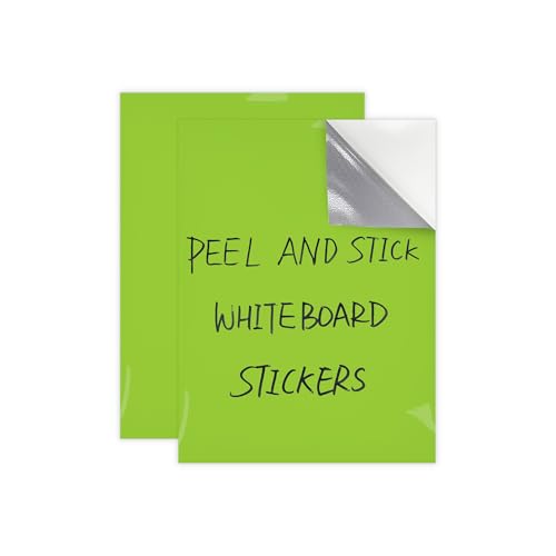 Dry Erase Board Sticker- Whiteboard Stickers-8.3''x11.7'' Removable Dry Erase Sheets- Fridge Dry Erase Paper for Wall/Desk/Refrigerator/Door/Locker/Home/Office/Classroom (Green-2Pcs) - color: Green, size: 8.3 x 11.7 in (2 Pack)