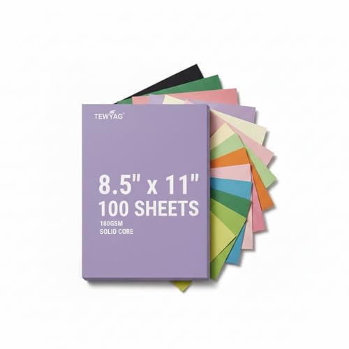 Pastel Cardstock 8.5 x 11 – 100 Sheets, 65lb/180gsm Soft Macaron Colored Card Stock Paper, 10 Bright Colors for Classroom Decor, Easter Crafts, Cricut, and Card Making - color: Macaron