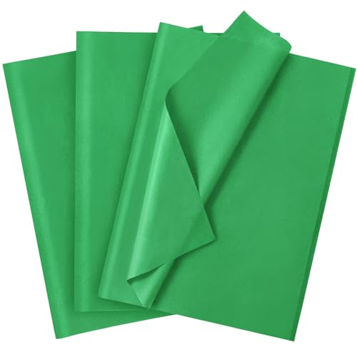 120 Sheets 20"X14" Green Tissue Paper for Gift Bags Wrapping, Art Tissue Paper Bulk for Weddings Birthday Party Crafts Decoration - color: Green