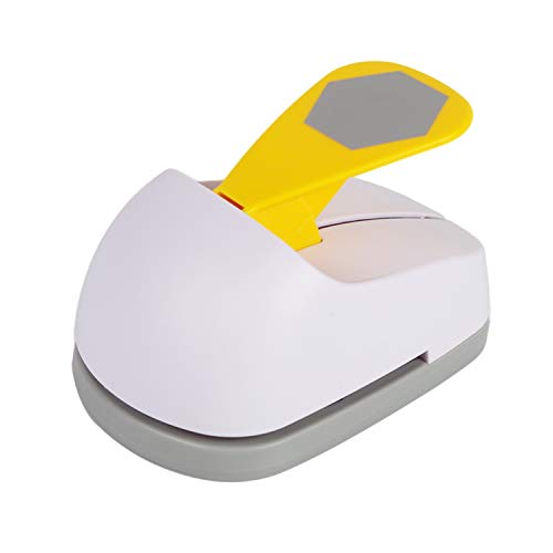 Craft Lever Punch 3 inch Hexagon Paper Punch Professional Tool for Paper Crafting DIY Projects，Gifts，Stationery，Education，Greeting Cards Arts Fun Projects - color: Hexagon