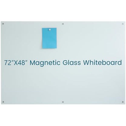 Glass Whiteboard Magnetic Glass Dry Erase WhiteBoard 72"x48", Frosted Surface Glass White Board Wall Mounted for Office School Home - color: 72*48 White Frosted