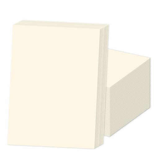 Ivory Cardstock 8.5 x 11, Cream Cardstock 80lb 100 Sheets, GIGYES Card Stock Printer Paper, Certificate, Wedding Invitations, Menus, Poster, DIY Card - color: Cream