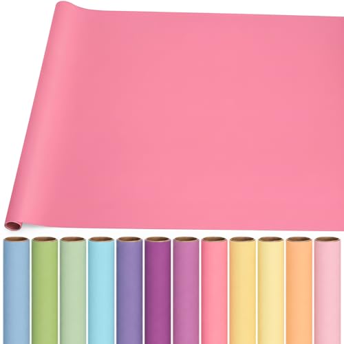 Breling 12 Rolls Colored Bulletin Board Paper 4 x 12 ft Fade Resistant Bulletin Board Paper Roll Bulk for Art Background Decor Drawing Craft Painting(Pastel Color) - color: Pastel Color