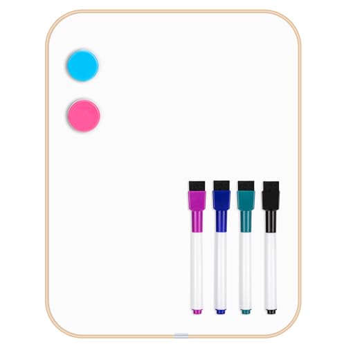VUSIGN Small Dry Erase White Board, 8.5 x 11 Inches Mini Whiteboard, Magnetic Board for Wall, Fridge, Locker, Gold - color: Gold