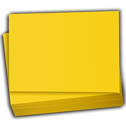 Hamilco Colored Scrapbook Cardstock Paper 5x7 Card Stock Paper 65 lb Cover 100 Pack (Dandelion Yellow) - color: Dandelion Yellow