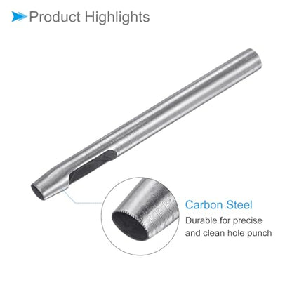 Hollow Punch, 5mm x 7mm Hole, 45# Steel Oval Shaped Gasket Tool - (Applications: for Leather DIY Leathercraft Wallet) - size: 5mm x 7mm