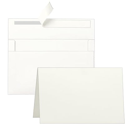 Guakicae Cream Greeting Cards and Envelopes 4 x 6 Printable 300GSM Folded Off White Cardstock and A4 Envelopes Self Seal 20 packs for Wedding Invitations, Birthday, Mailing, Christmas - color: Off White, size: 4x6-20pcs