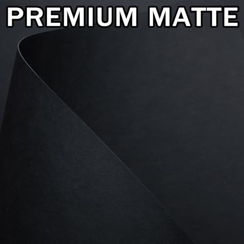 100 Sheets 92lb Black Cardstock, 8.5" x 11", Thick Black Paper DIY Craft Blank Invitation Halloween Supply, 92LB Cover 250 GSM - color: Black, size: 92lb-100sheets
