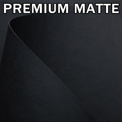 100 Sheets 92lb Black Cardstock, 8.5" x 11", Thick Black Paper DIY Craft Blank Invitation Halloween Supply, 92LB Cover 250 GSM - color: Black, size: 92lb-100sheets