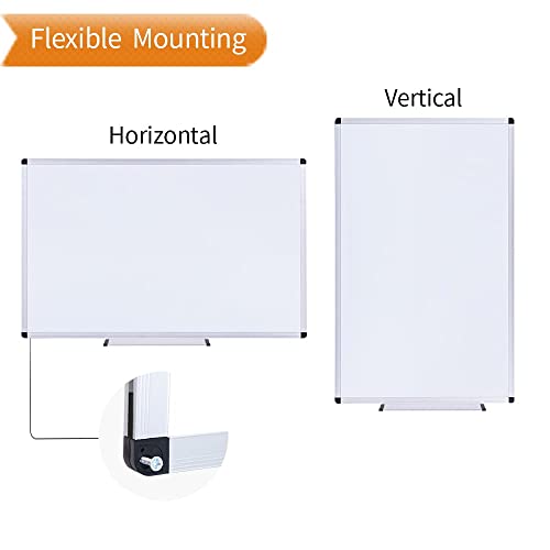 VIZ-PRO Magnetic Whiteboard/Dry Erase Board, 40 X 30 Inches, Includes 1 Eraser & 2 Markers & 4 Magnets - size: 40 X 30 Inches