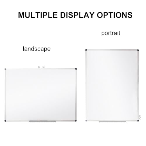 XIWODE 24x36 Inch Magnetic Dry Erase Whiteboard, Silver Aluminum Frame Wall-Mounted, No Ghosting Anti-Stain Easy Clean for Home School Office Conference Room - color: Silver, size: 24x36 Inches