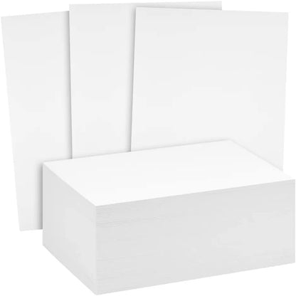 Reskid White Cardstock Thick Paper - Blank Heavy Weight 110 lb Cover Card Stock - 500 Pack (12x12, Inches)