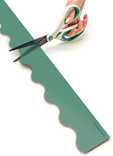Teacher Created Resources Eucalyptus Green Scalloped Rolled Border Trim - 50ft - Decorate Bulletin Boards, Walls, Desks, Windows, Doors, Lockers, Schools, Classrooms, Homeschool & Offices