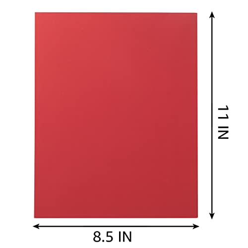 30 Sheets Cardstock Paper 8 1/2 x 11 Inches, Red | For Crafts and Invitations - color: Red