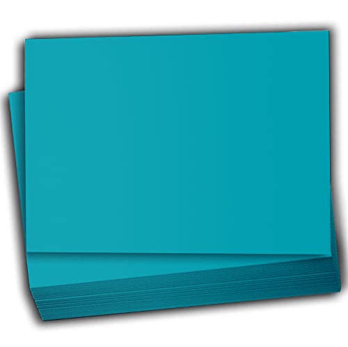 Hamilco Colored Scrapbook Cardstock Paper 5x7 Card Stock Paper 65 lb Cover 100 Pack (Coral Teal) - color: Coral Teal