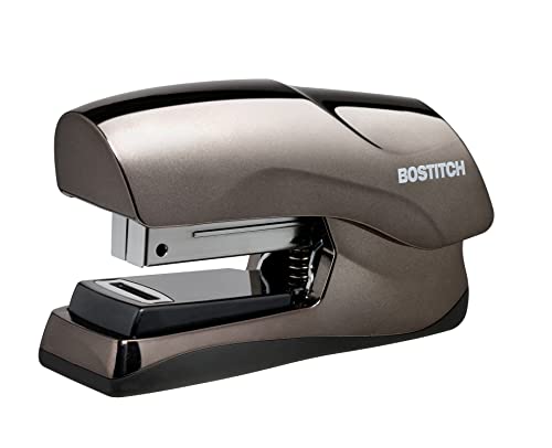 Bostitch Office Heavy Duty Stapler, 40 Sheet Capacity, No Jam, Half Strip, Fits into the Palm of Your Hand, For Classroom, Office or Desk, Black Chrome - color: Black Chrome, style: Compact