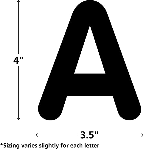 Teacher Created Resources Black Classic Font 4-Inch Letters Uppercase Pack (5376)