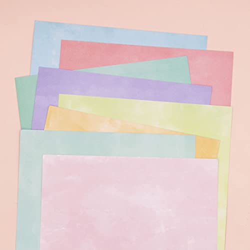 Craftelier - Cardstock Set Watercolour | Pack of 24 Double Sided Cardstock for Cardmaking, Scrapbooking and Craft Projects | Weight 240 grams | Size 30,48 cm x 30,48 cm (12" x 12") - color: Watercolour, size: 12" x 12"