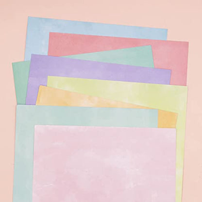 Craftelier - Cardstock Set Watercolour | Pack of 24 Double Sided Cardstock for Cardmaking, Scrapbooking and Craft Projects | Weight 240 grams | Size 30,48 cm x 30,48 cm (12" x 12") - color: Watercolour, size: 12" x 12"