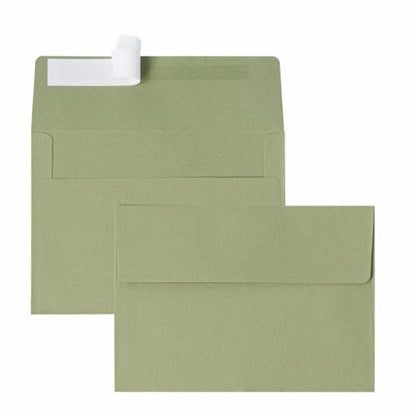 70 Packs A4 Envelopes, White, 4x6 Photo, Self Seal for Invitations, Weddings, Baby Shower, Photos, Postcards, Greeting Cards, Mailing (Sage Green, A4 (4.72x6.50in)) - color: Sage Green, size: 70 Pack A4 (4.72x6.50in) Envelopes