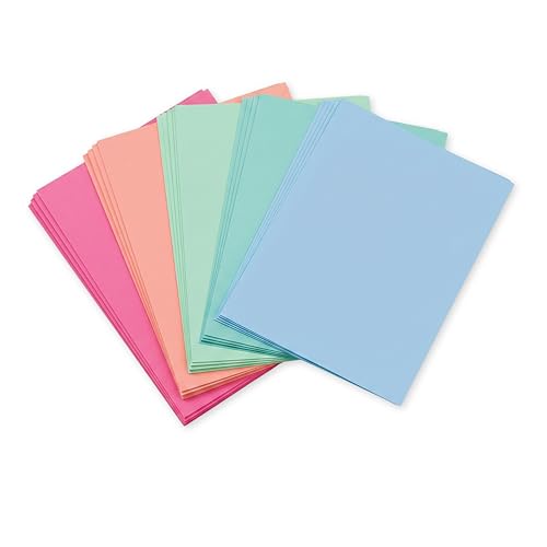 Pastel Colored Cardstock - Card Stock Paper 8.5 x 11 Colored Paper Crafting Pink Coral Mint Aqua Blue Bulk Assorted Cardstock 20 Sheets for Scrapbooking Card Making Crafts DIY Pastel