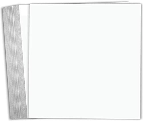 Hamilco White Scrapbook Cardstock Paper 12x12-100lb Cover Heavyweight Card Stock for Scrapbooking, Card Making, Crafts, Photo Albums & Die Cutting (25 Pack) - size: 100 lb Cover