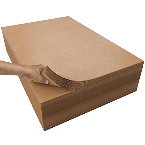 Kraft Paper Sheets - 15 x 20 in. - 480 Sheets of Brown Wrapping Paper – Heavy Duty Craft Paper for Shipping - Light Brown Construction Paper - 80 GSM - 1000 Square feet - size: 15 x 20 Inches