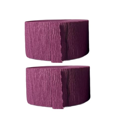Maroon Plum Crepe Paper Streamers, 2 Rolls Made in USA