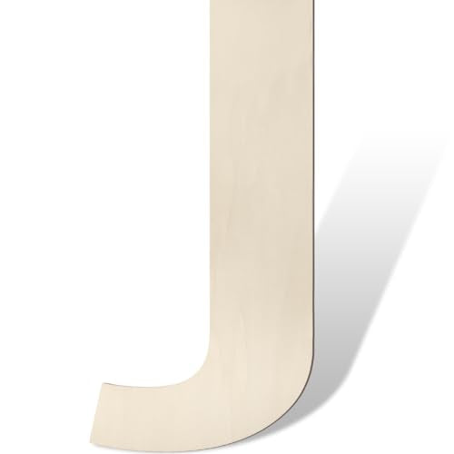Large Wooden Letters 17 Inch Big Wooden Alphabet Letters for Wall Decor Unfinished Large Wood Letters for Nursery Decor Crafts Blank Wooden Cutout Sign for Party Birthday Wedding Decoration (J) - color: J