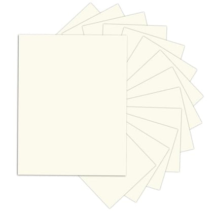 24 Sheets Cream Cardstock 8.5 x 11 Off White Paper, Goefun Ivory Card Stock Printer Paper for Cards Making, Office Printing, Certificate - color: cream