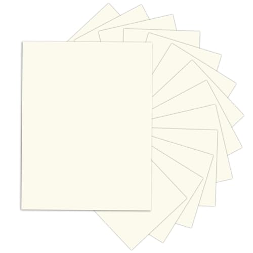 24 Sheets Cream Cardstock 8.5 x 11 Off White Paper, Goefun Ivory Card Stock Printer Paper for Cards Making, Office Printing, Certificate - color: cream