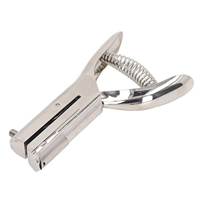 Generic Heavy Duty 6mm Dia Round Single Circle Hand Held Hole Punch for Paper 20 Sheets, Stainless Steel for Office School Home
