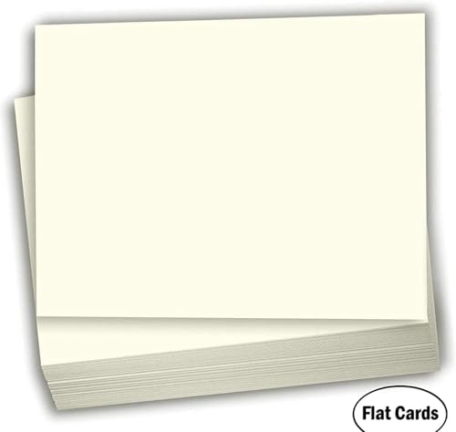 Hamilco Blank Index Cards 5.5 x 8.5 Card Stock 100lb Cover Cream Cardstock Paper - 100 Pack - size: 5.5" x 8.5"