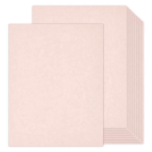 100 Sheets Light Pink Parchment Cardstock Paper 8.5 x 11, Goefun 65lb Cover (180 gsm) Pink Parchment Paper Sheets, Certificate Cardstock for Valentines Day, Wedding Invitations, DIY Cards, Crafts - color: Pink